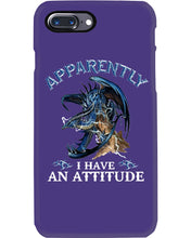 Load image into Gallery viewer, Apparently I Have An Attitude Blue Dragon Phone case