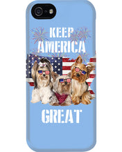 Load image into Gallery viewer, Keep America Great Yorkshire Terrier Gift For Dog Lovers Phone case