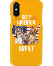 Load image into Gallery viewer, Keep America Great Yorkshire Terrier Gift For Dog Lovers Phone case