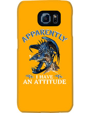 Load image into Gallery viewer, Apparently I Have An Attitude Blue Dragon Phone case