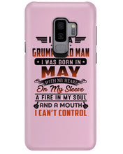 Load image into Gallery viewer, I'm A Grumpy Old Man I Was Born In May With My Heart Phone case