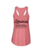 Load image into Gallery viewer, Librarian Keeper Of Books Guardian Of Knowledge Custom Design Ladies Flowy Tank