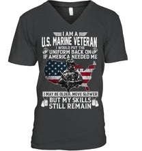 Load image into Gallery viewer, I Am A US Marine Veteran If America Needed Me Gift Guys V-Neck