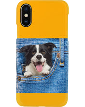Load image into Gallery viewer, Border Collie In Denim Pocket Gift For Dog Lovers Phone case