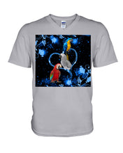 Load image into Gallery viewer, Lovely Phone Case Twinkling Blue Heart Gift For Parrots Lovers Guys V-Neck