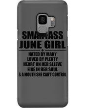 Load image into Gallery viewer, Birthday Gift For Smartass June GirlHeart On Her Sleeve Phone case