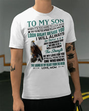 Load image into Gallery viewer, Look Right Beside You Eagle Mom Gift For Son Guys Tee