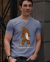Load image into Gallery viewer, Bigfoot Come And Take It Simple Custom Design Guys V-Neck