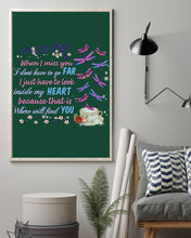 Load image into Gallery viewer, Butterflies When I Miss You I Just Have To Look Inside My Heart Gift For Lover Vertical Poster