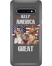 Load image into Gallery viewer, Keep America Great Yorkshire Terrier Gift For Dog Lovers Phone case