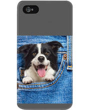 Load image into Gallery viewer, Border Collie In Denim Pocket Gift For Dog Lovers Phone case