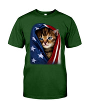 Load image into Gallery viewer, Lovely Tote Bag Cat In American Flag Gift For Cat Lovers Guys Tee