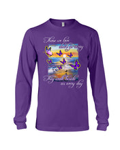 Load image into Gallery viewer, Butterfly Sunset On Beach Those We Love Don't Go Away Gift For Lover Unisex Long Sleeve