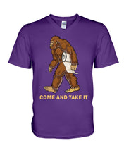 Load image into Gallery viewer, Bigfoot Come And Take It Simple Custom Design Guys V-Neck