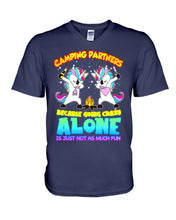 Load image into Gallery viewer, Camping Partners Because Going Crazy Alone Is Just Not As Much Fun Guys V-Neck