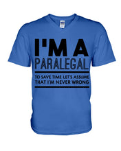 Load image into Gallery viewer, I'm A Paralegal Special Unique Custom Design Guys V-Neck
