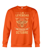 Load image into Gallery viewer, Birthday Meaningful Gift Las Levendas Nacen En Octubre Sweatshirt