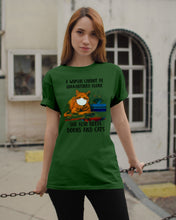 Load image into Gallery viewer, Cute Phone Case Gift For Books And Cats Lovers A Woman Cannot Be Quarantined Alone Guys Tee