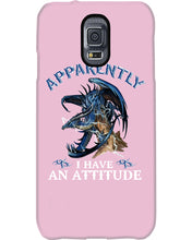 Load image into Gallery viewer, Apparently I Have An Attitude Blue Dragon Phone case