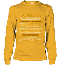 Load image into Gallery viewer, Loretta Custom Name Gift A Warrior's Mentality With A Poet's Soul Unisex Long Sleeve