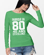 Load image into Gallery viewer, Fabrique En 80 40 Ans D'Excellence Custom Design Gift For Friends Unisex Long Sleeve
