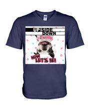 Load image into Gallery viewer, Boston Upside Down Now Let's Be Gift For Dog Lovers Guys V-Neck
