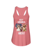 Load image into Gallery viewer, Keep America Great Yorkshire Terrier Gift For Dog Lovers Ladies Flowy Tank