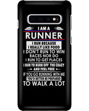 Load image into Gallery viewer, I Am A Runner I Run Because I Really Like Food Custom Design Phone case