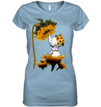 Load image into Gallery viewer, Elephant Sunflower Special Custom Design For Cute Girls Ladies V-Neck
