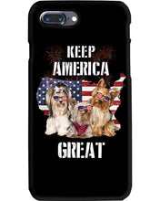 Load image into Gallery viewer, Keep America Great Yorkshire Terrier Gift For Dog Lovers Phone case