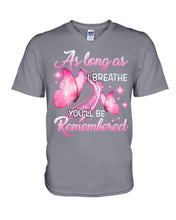 Load image into Gallery viewer, As Long As I Breathe You'll Be Remembred Custom Gift For Family Guys V-Neck