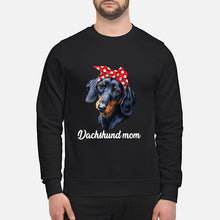 Load image into Gallery viewer, Dachshund Mom With Polka Dots Hair Red Bow Gift For Dog Lovers Sweatshirt