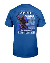 Load image into Gallery viewer, I Was Born In April My Scars Tell Me A Story Trending Guys Tee
