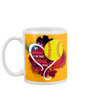 Load image into Gallery viewer, Lovely Phone Case My Heart Is On Field Gift For Softball Lovers Mug