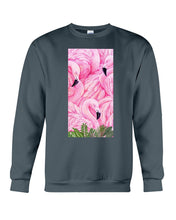 Load image into Gallery viewer, Beautiful Flamingo And Feather Gift For Flamingo Lovers Sweatshirt