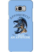 Load image into Gallery viewer, Apparently I Have An Attitude Blue Dragon Phone case