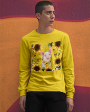 Load image into Gallery viewer, Beautiful Pig With Sunflowers Gift For Pig Lovers Unisex Long Sleeve