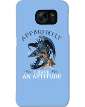 Load image into Gallery viewer, Apparently I Have An Attitude Blue Dragon Phone case
