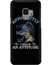 Load image into Gallery viewer, Apparently I Have An Attitude Blue Dragon Phone case