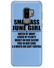 Load image into Gallery viewer, Birthday Gift For Smartass June GirlHeart On Her Sleeve Phone case