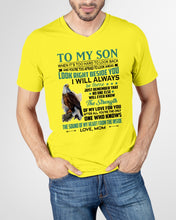 Load image into Gallery viewer, Look Right Beside You Eagle Mom Gift For Son Guys V-Neck