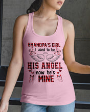 Load image into Gallery viewer, Grandpa's Girl I Used To Be His Angel Gift For Men Ladies Flowy Tank
