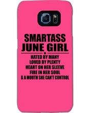 Load image into Gallery viewer, Birthday Gift For Smartass June GirlHeart On Her Sleeve Phone case