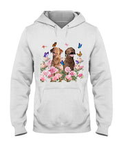 Load image into Gallery viewer, Gift For Dog LoversChesapeake Bay Retriever With Peonies Hoodie