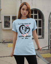 Load image into Gallery viewer, I'm A Nova Scotia Girl Loves Boots Horse And Wine For Personalized Nation Gift Guys Tee