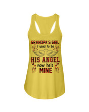 Load image into Gallery viewer, Grandpa's Girl I Used To Be His Angel Gift For Men Ladies Flowy Tank