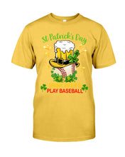 Load image into Gallery viewer, Baseball Drink Beer Day St Patrick's Day Gift For Baseball Lovers Guys Tee