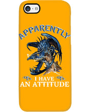 Load image into Gallery viewer, Apparently I Have An Attitude Blue Dragon Phone case