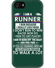 Load image into Gallery viewer, I Am A Runner I Run Because I Really Like Food Custom Design Phone case