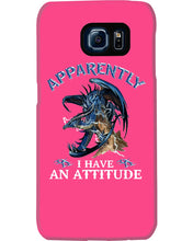Load image into Gallery viewer, Apparently I Have An Attitude Blue Dragon Phone case